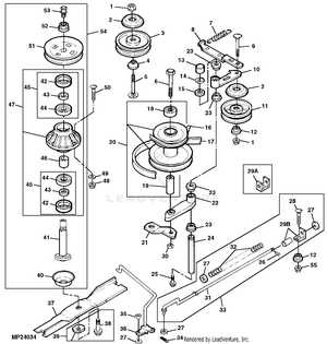 john deere 54 mower deck parts diagram