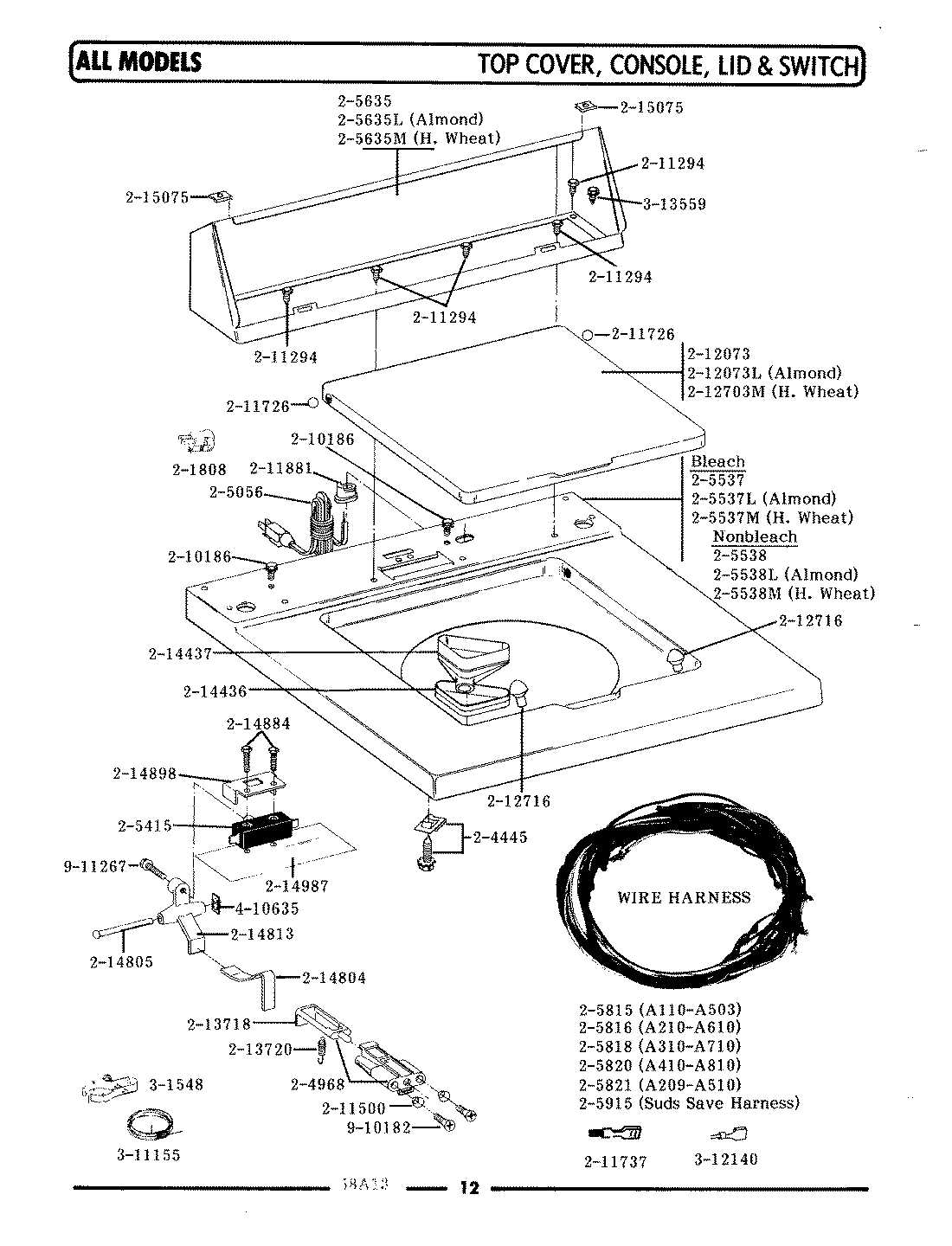 maytag washer parts diagram